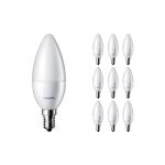Voordeelpak 10x Philips Corepro LED Kaars E14 Mat 2.8W 250lm - 827 Zeer Warm Wit | Vervangt 25W